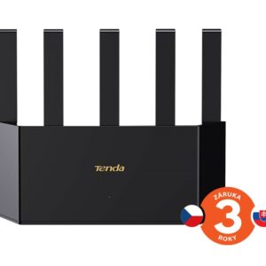 Tenda TX2L Pro AX1500 WiFi 6 Mesh Router, 1x GWAN, 3x GLAN, IPv6, 5x 6dBi anténa, WPA3, CZ App