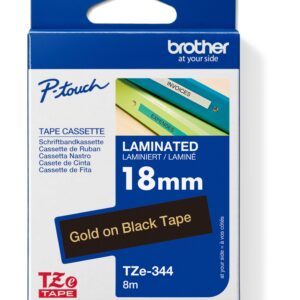 TZE-344, čierna / zlatá, 18mm