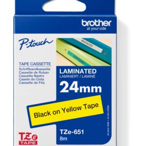 TZE-651, žltá/čierna, 24mm