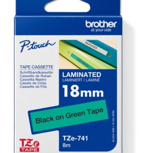 TZE-741, zelená/čierna, 18mm
