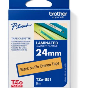 TZE-B51, signálna oranžová/čierna, 24mm