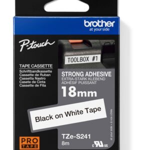 TZE-S241, biela/čierna, 18mm