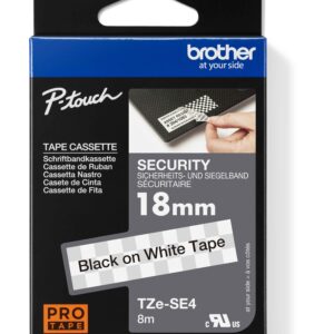 TZE-SE4, biela / čierna - security tape