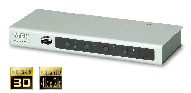 ATEN 4 port HDMI switch 4PC - 1 HDMI, 4k video