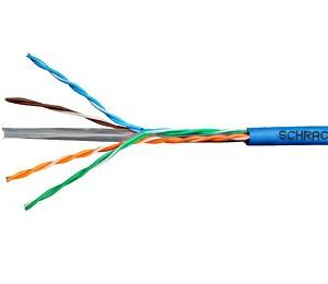 Kábel U/UTP Cat.6 4x2xAWG24 300 MHz, PVC modrý, Eca, 305m