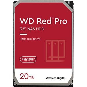 QNAP WD, HDD, Red Pro, SATA III, 3.5-inch, 20TB, WD202KFGX
