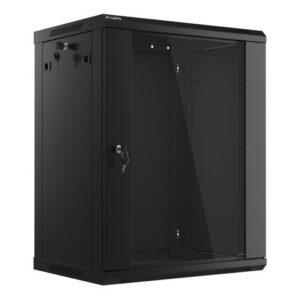 Nástenný rack 19'' 15U 600X450mm čierny flat pack