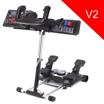 Wheel Stand Pro DELUXE V2, stojan na joystick a pedále Saitek Pro Rudder, Pro Flight Yoke System