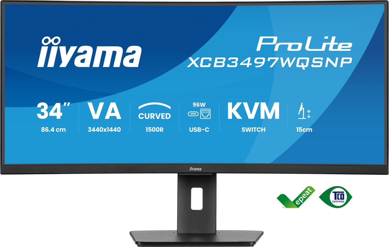 iiyama ProLite/XCB3497WQSNP-B1/34"/VA/wQHD/120Hz/0,4ms/Black/3R