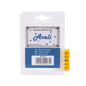 Set magnetov AVELI, žltá farba