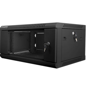 Nástenný rack 19'' 4U 600X450mm čierny flat pack