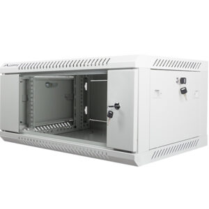 Nástenný rack 19'' 4U 600X450mm sivý flat pack