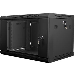 Nástenný rack 19'' 6U 600X450mm čierny flat pack