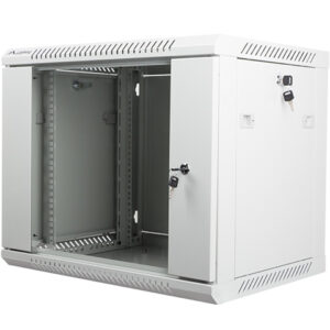 Nástenný rack 19'' 9U 600X450mm sivý flat pack