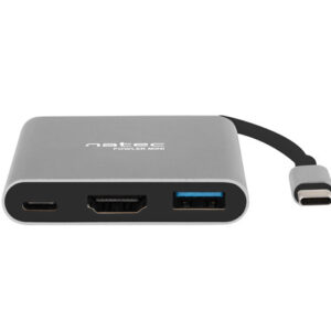 Natec multiport adaptér Fowler MINI USB-C PD, USB 3.0, HDMI 4K