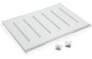 19"polica H4 perforovaná 1U/750mm,max.150kg sivá