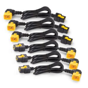 Power Cord Kit (6 ea), Locking, C13 to C14 (90Dg), 1.2m