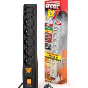 Rozvodný panel ACAR P7/3m 5+2x220V čierny+prep.ochr