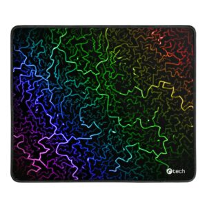 Herná podložka pod myš C-TECH ANTHEA ARC, farebná, pre gaming, 320x270x4mm, obšité okraje