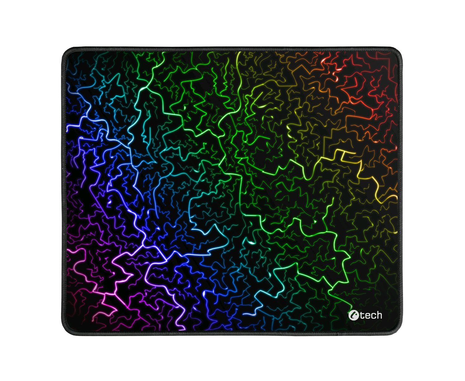 Herná podložka pod myš C-TECH ANTHEA ARC, farebná, pre gaming, 320x270x4mm, obšité okraje