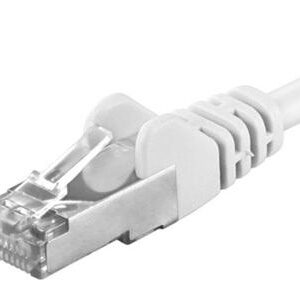Premiumcord Patch kábel CAT6a S-FTP, RJ45-RJ45, AWG 26/7 0,25 m biela