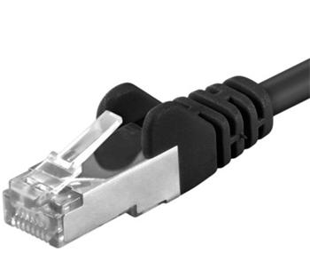 Premiumcord Patch kábel CAT6a S-FTP, RJ45-RJ45, AWG 26/7 1,5 m, čierna