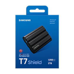 Samsung T7 Shield/2TB/SSD/Externý/2.5"/Čierna/3R