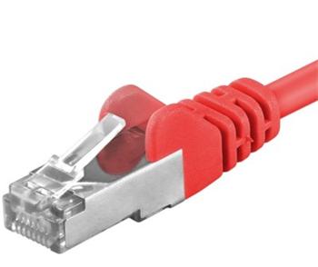Premiumcord Patch kábel CAT6a S-FTP, RJ45-RJ45, AWG 26/7 1m, červená
