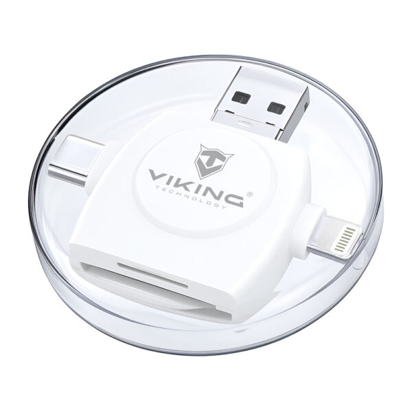 VIKING ČÍTAČKA PAMÄŤOVÝCH KARIET V4 USB3.0 4V1 biela