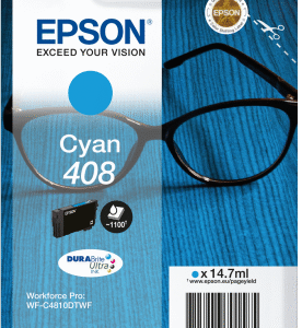 EPSON Singlepack Cyan 408 DURABrite Ultra Ink