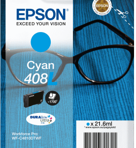 EPSON Singlepack Cyan 408L DURABrite Ultra Ink