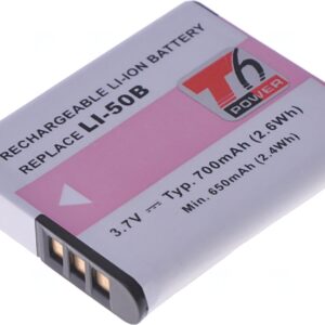Batéria T6 Power Li-50B, D-Li92, DB-100, VW-VBX090, NP-150, LB-050, LB-052, GB-50A, 700mAh, 2,6Wh