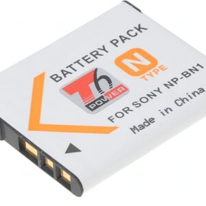 Batéria T6 Power Sony NP-BN1, 600mAh, 2,2Wh, sivá