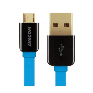 Kábel AVACOM MIC-40B USB - Micro USB, 40cm, modrá