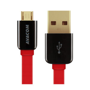 Kábel AVACOM MIC-40R USB - Micro USB, 40cm, červená