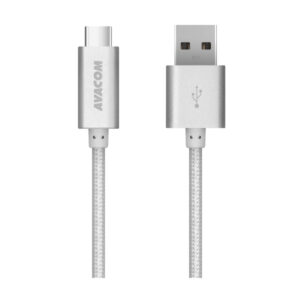 Kábel AVACOM TPC-100S USB - USB Type-C, 100cm, strieborná