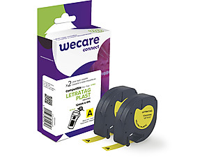 WECARE ARMOR páska kompatibilná s DYMO S0721620, Black/Yellow, 2*12mm*4m