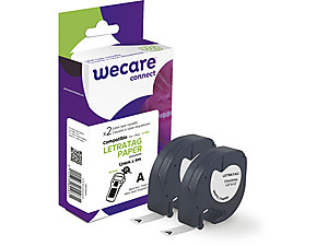 WECARE ARMOR páska kompatibilná s DYMO S0721510, Black/White, 2*12mm*4m