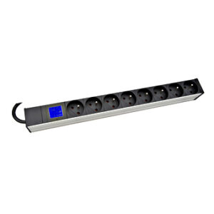 PDU IT METER, integr.merenie,8x CSN,Al, 19", 1U, RAL 7035