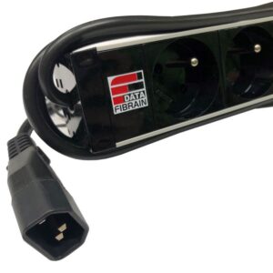 19" Napájací panel 9x 230V, IEC320 C14 1U M6 3m