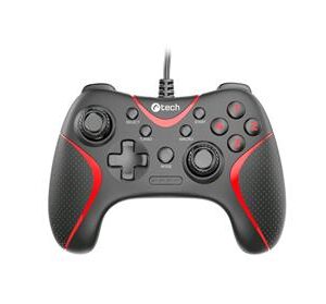 Gamepad C-TECH Theon pre PC/PS3, 2 programovateľné makro tlačidlá, 2x analóg, X-input, vibračné, 1,8