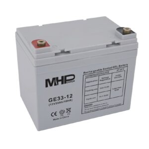 MHPower GE33-12 Gélový akumulátor 12V/33Ah, Terminál T2 - M6, Deep Cycle