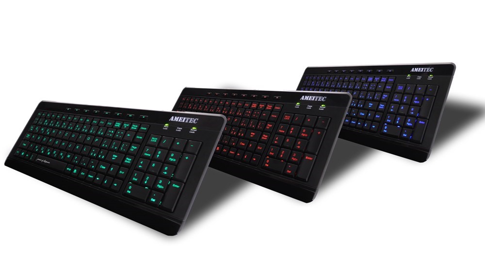 AMEI AM-K3001B/Drôtová USB/ CZ layout/Čierna