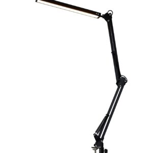 Platinet stolná LED lampa Flexy 10W stmievateľná s klipom, 1 rameno, čierna