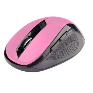Myš C-TECH WLM-02P, čierno-ružová, bezdrôtová, 1600DPI, 6 tlačidiel, USB nano receiver