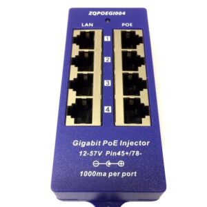 Gigabitový tienený 4-portový PoE panel