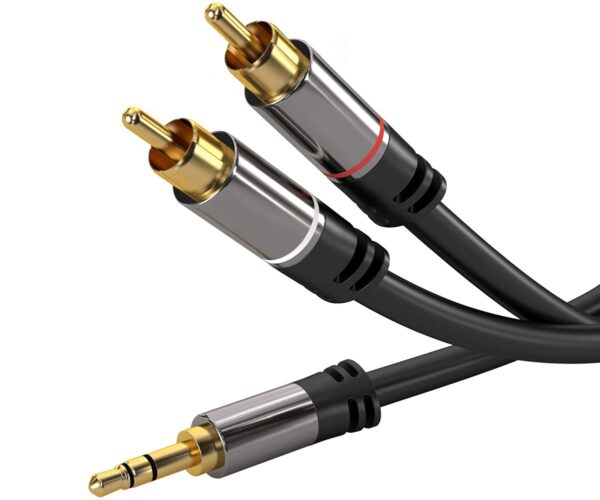 PremiumCord HQ tienený kábel stereo Jack 3.5mm-2xCINCH M/M 3m