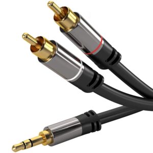PremiumCord HQ tienený kábel stereo Jack 3.5mm-2xCINCH M/M 5m