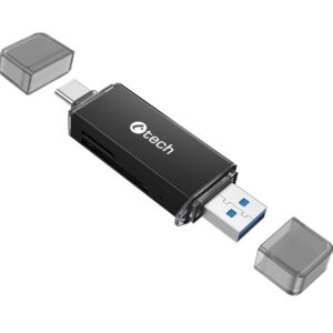 Čítačka kariet C-tech UCR-02-AL, USB 3.0 TYPE A/ TYPE C, SD/micro SD