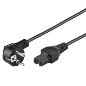 PremiumCord Kábel sieťový 230V k počítaču 2m IEC 320 C15 konektor s drážkou